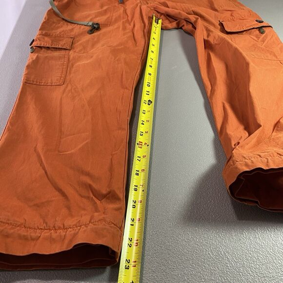 Abercrombie & Fitch Capri Cargo Pants Womens Size 8 Orange Green Y2K Utility - Picture 9 of 11